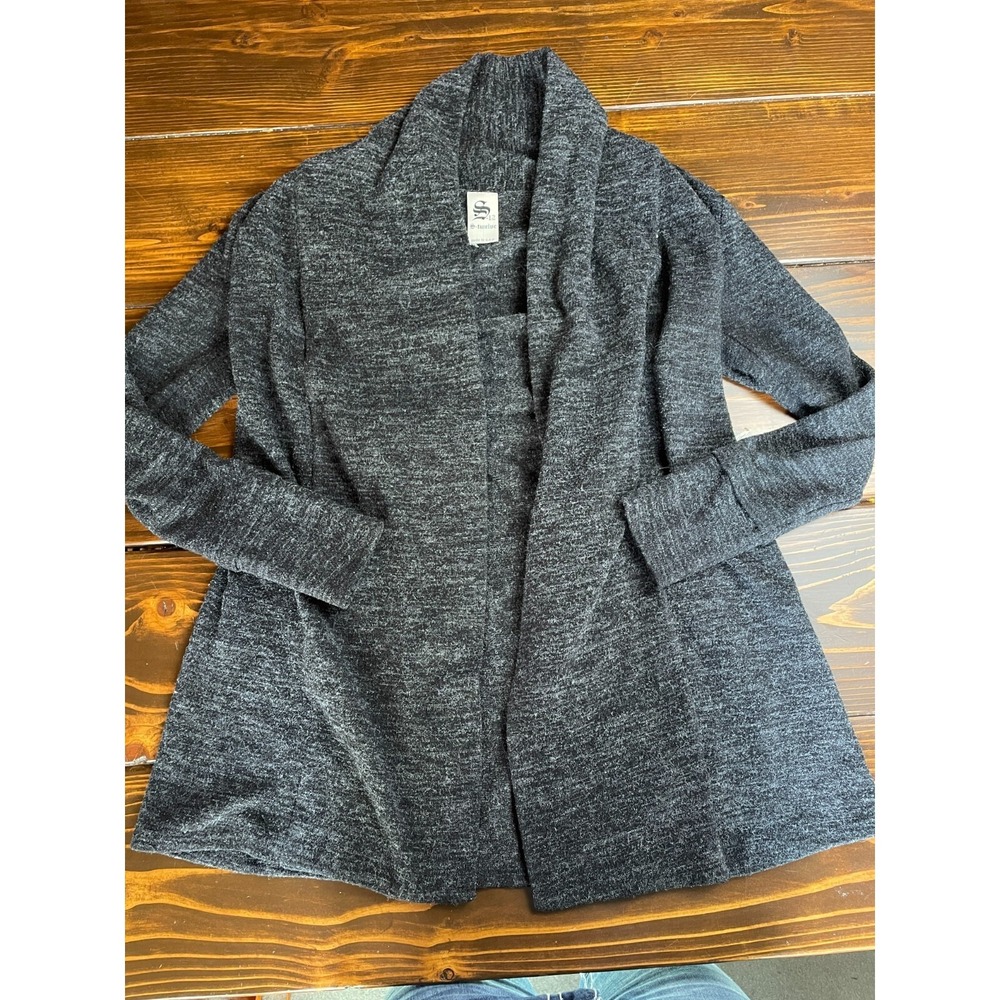 S-Twelve Sweater, Women's Size Small, Gray, Open Cardigan, Long Sleeve